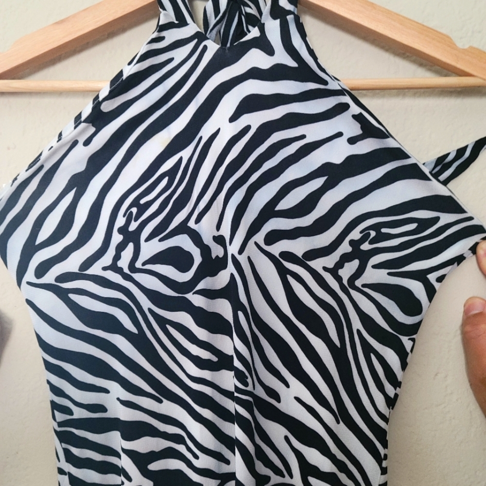 BEBE zebra print dress